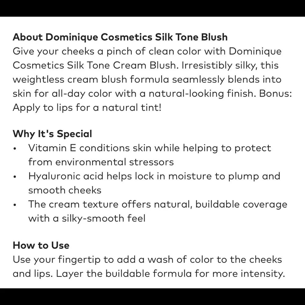 🌸 DOMINIQUE COSMETICS Cream Blush - SOFT PINK